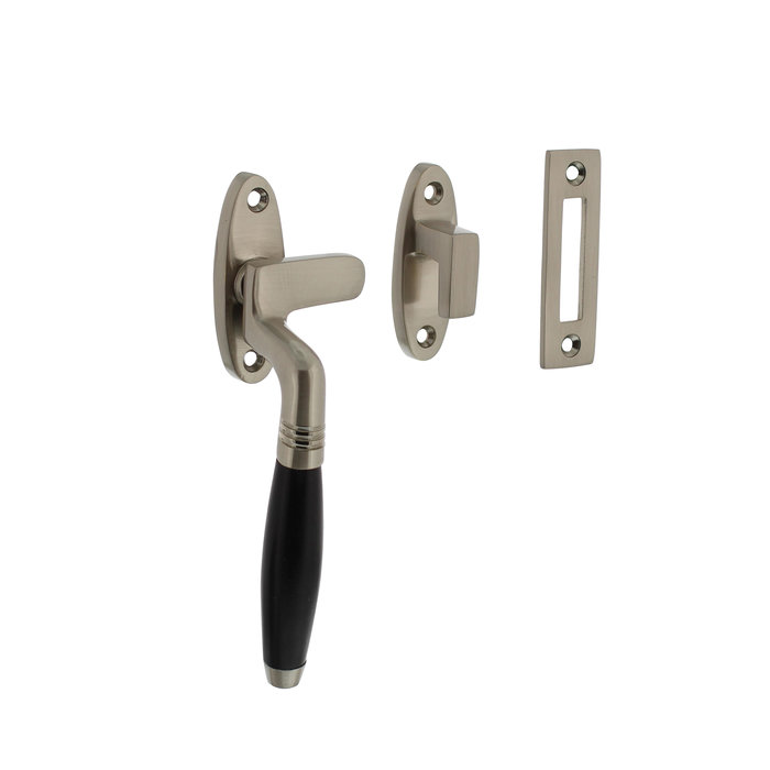Intersteel Intersteel window handle Ton left Nickel matt / ebony with locking hook and plate