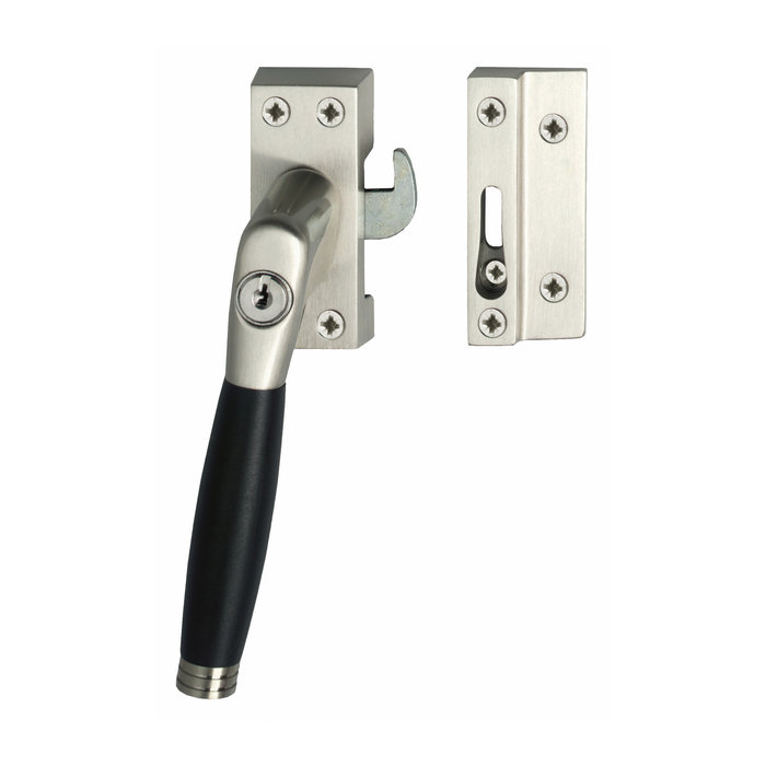 Intersteel Intersteel window handle lockable SKG* left Ton 222 matt Nickel/ebony wood