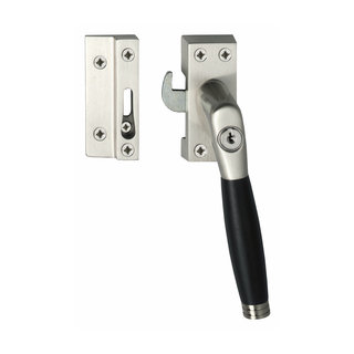 Intersteel Intersteel Fensterverschluss Ton 222 abschließbar rechts Nickel matt / Ebenholz