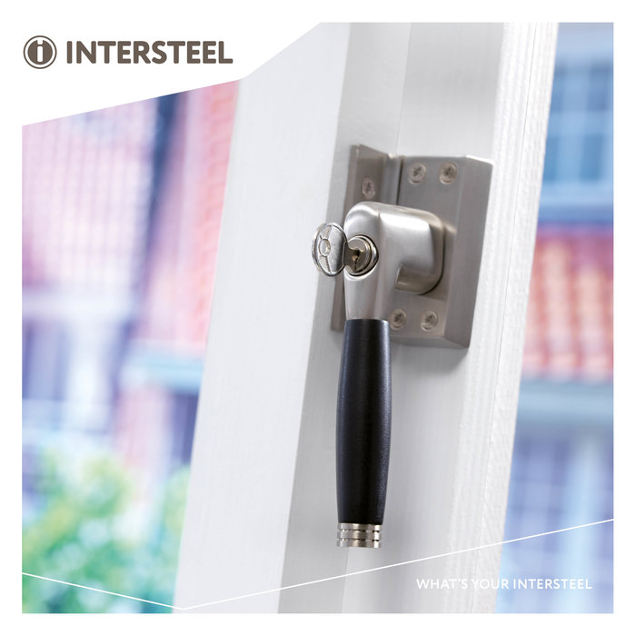Intersteel Poignée de fenêtre verrouillable SKG* droite Ton 222 nickel mat/ébène
