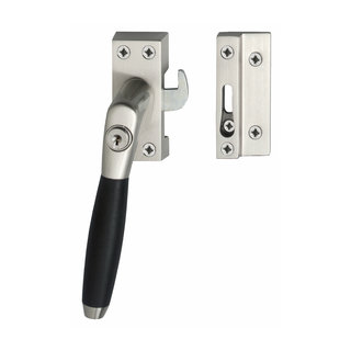 Intersteel Intersteel Fensterverschluss Ton 400 abschließbar links Nickel matt / Ebenholz