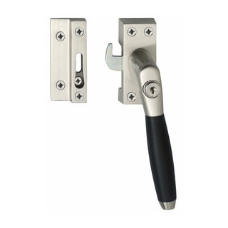 Intersteel Intersteel Fensterverschluss Ton 400 abschließbar rechts Nickel matt / Ebenholz