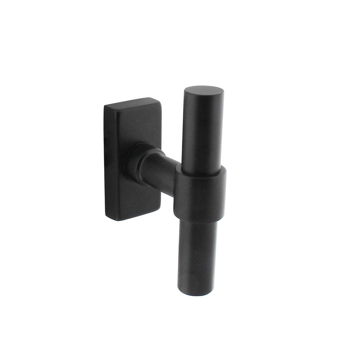 Intersteel Intersteel black window handle in T-shape on a rectangular rosette