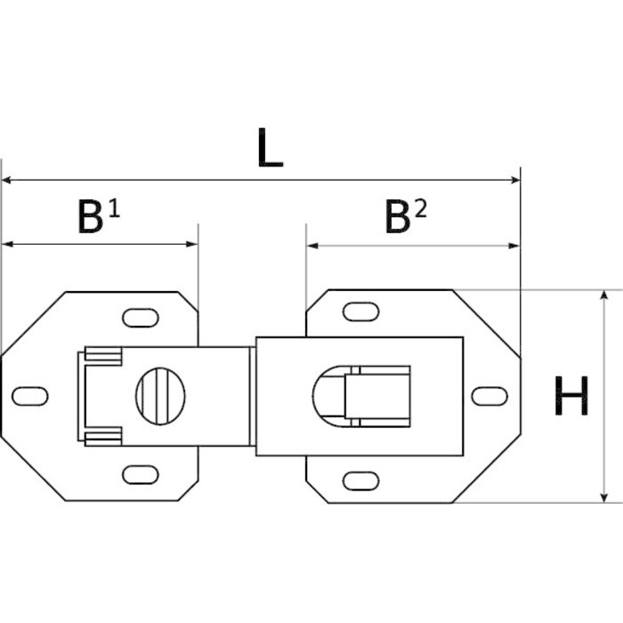Dulimex Easy-on furniture hinge heavy duty nickel-plated cover