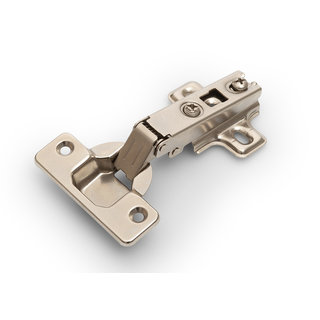 Dulimex Overlay nickel-plated drill-in cabinet hinge 35 mm