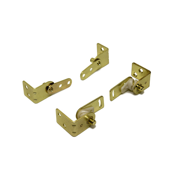 Dulimex Jeu de charnières de porte Saloon pour deux portes en laiton plaqué