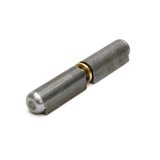 Dulimex Charnières à souder / axe acier et anneau laiton / 70x11 mm / acier nu / 24 pièces