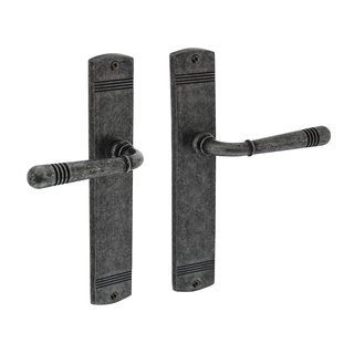 Intersteel Deurkruk Helena op schild oud grijs