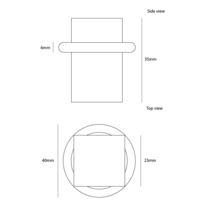 Dauby Arrêt de porte en laiton brossé CITDS