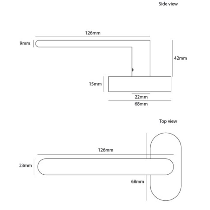 Dauby Fenstergriff CIH 1000 DK Messing gebürstet, unlackiert