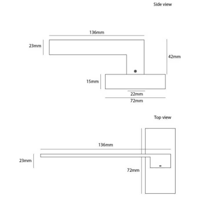 Dauby Fenstergriff CIH 2000 DK Q SX Messing gebürstet, unlackiert, links