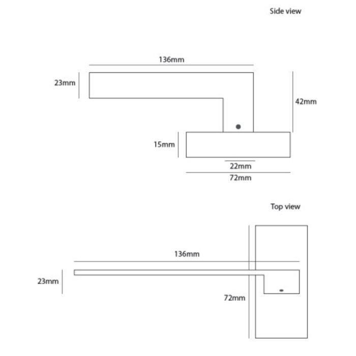 Dauby Fenstergriff CIH 2000 DK Q DX Messing gebürstet, unlackiert, rechts