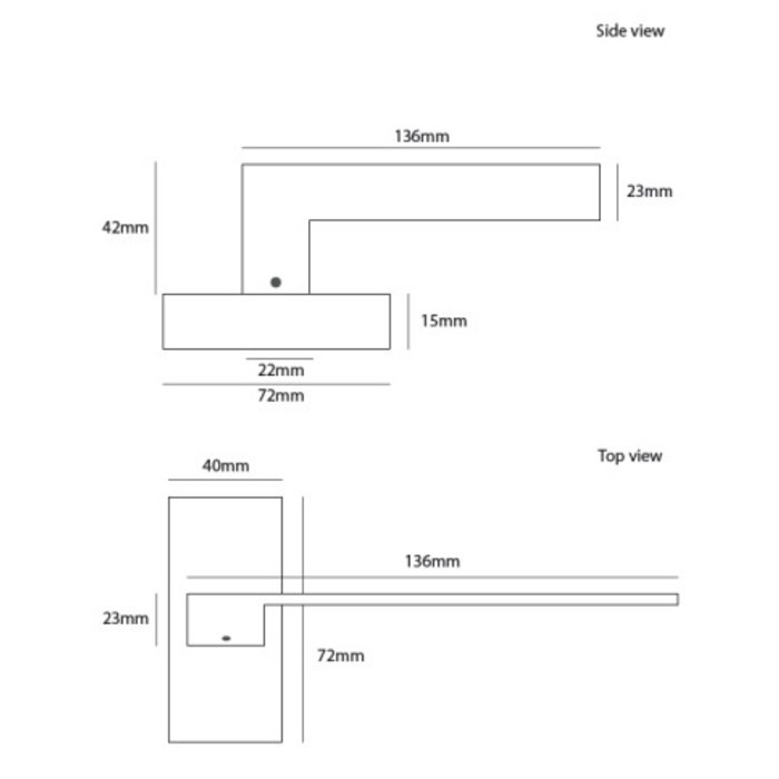 Dauby Window handle CIH 3000 DK Q brushed brass, not varnished