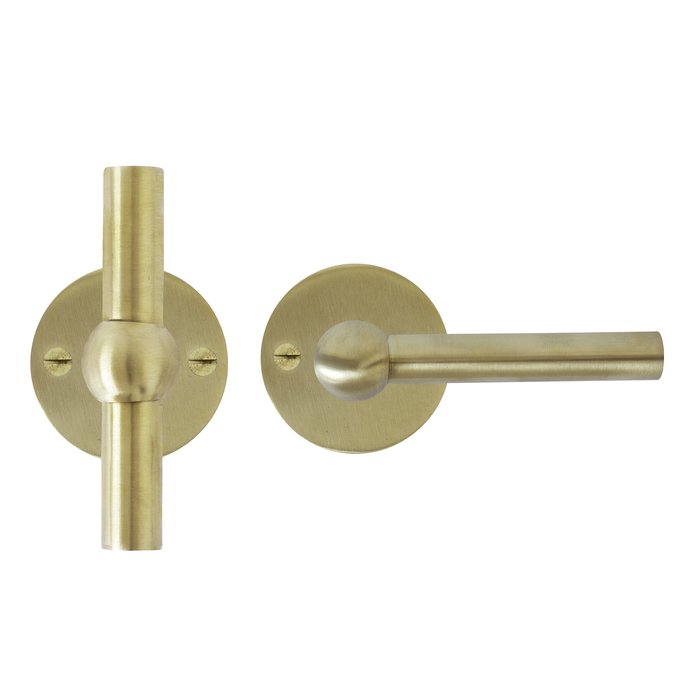 Dauby Pair of door handles COHCDF "T+L"/50F brushed brass without BB