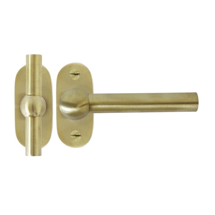 Dauby Pair of door handles COHCDF "T+L"/PBTC1 brushed brass without BB