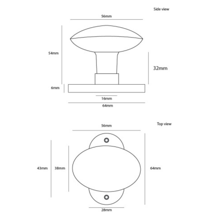 Dauby Pair of revolving door knobs COH1018/PBTC 1 brushed brass without BB
