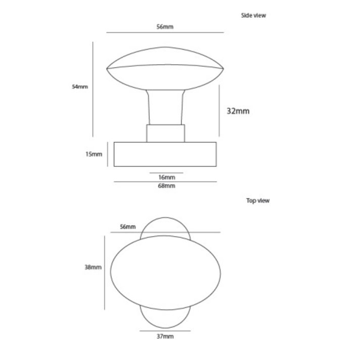 Dauby Window handle COH1018/32 DK brushed brass not varnished