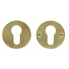 Dauby Set of round security rosettes 50mm - Brass brushed