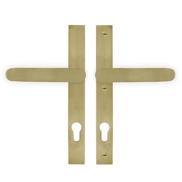 Dauby Pair of security fittings CIH1000 brass brushed not varnished PZ 92