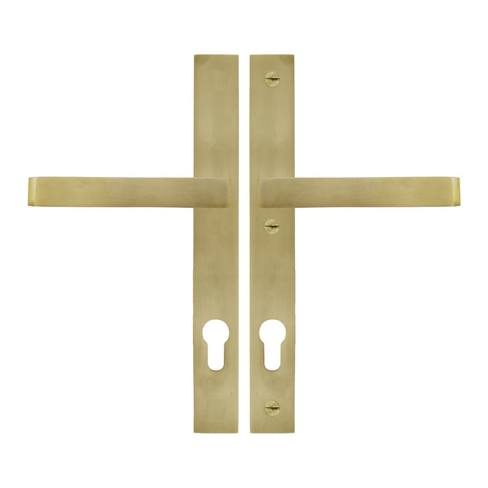 Dauby Pair of security fittings CIH3000 brass brushed not varnished PZ 92