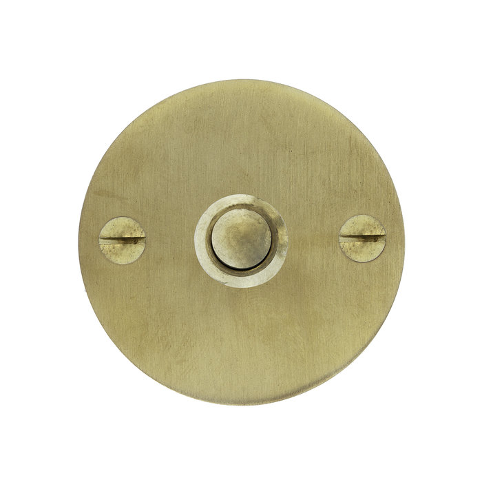 Dauby Doorbell 50F in brushed brass not varnished