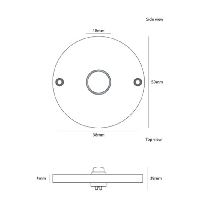 Dauby Doorbell 50F in brushed brass not varnished