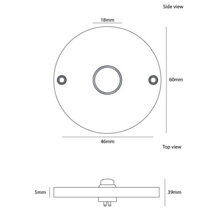 Dauby Doorbell 60F in brushed brass not varnished