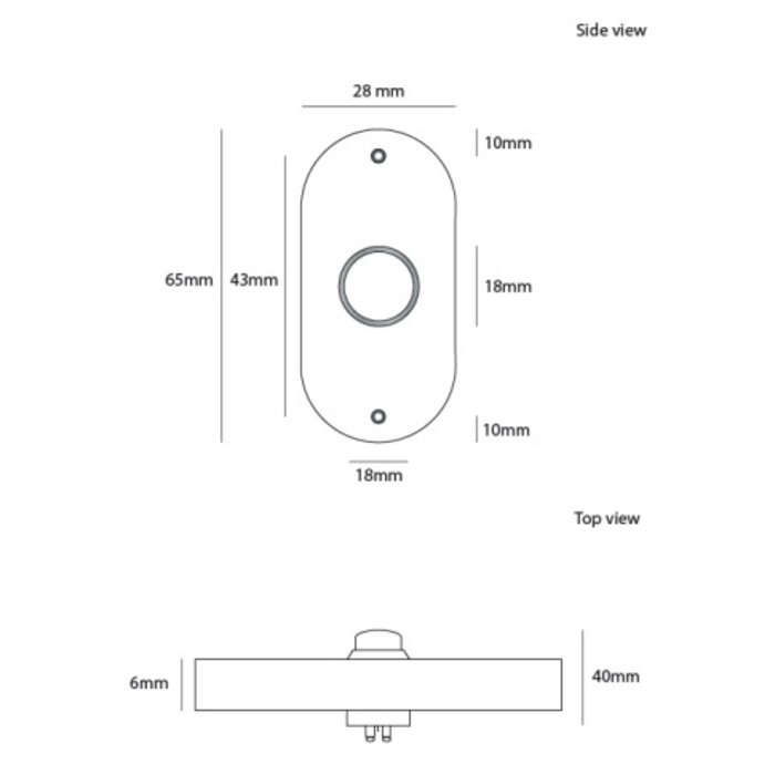 Dauby Doorbell PBTC 1 in brushed brass not varnished