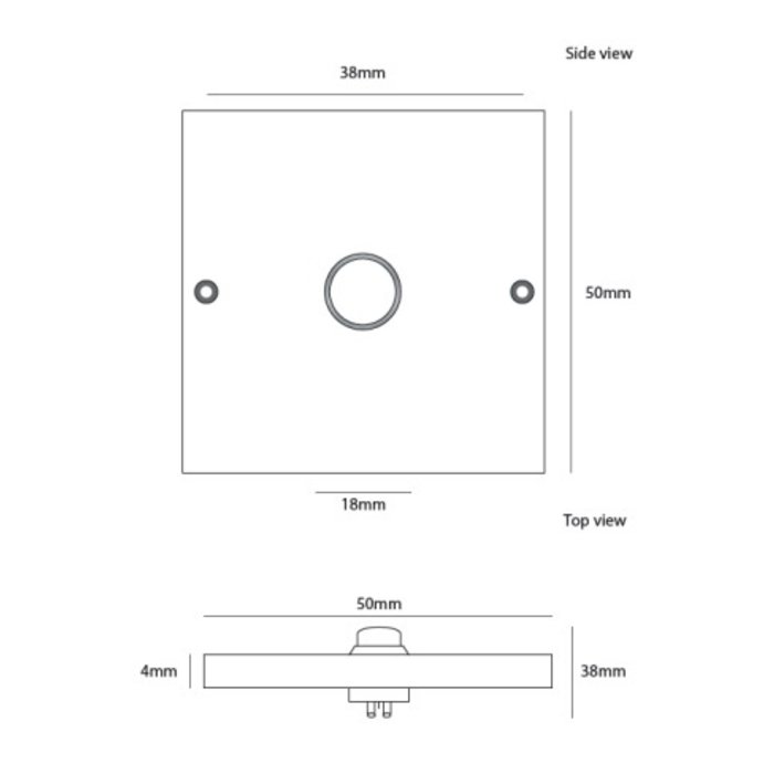 Dauby Doorbell 50Q in brushed brass not varnished