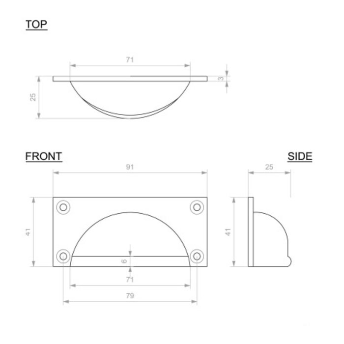 Dauby Extracteur de placard Shell COMETRO laiton brossé (OS)