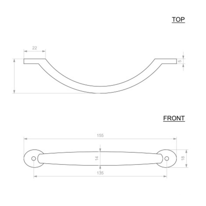 Dauby Furniture knob brushed brass COM13 (OS)