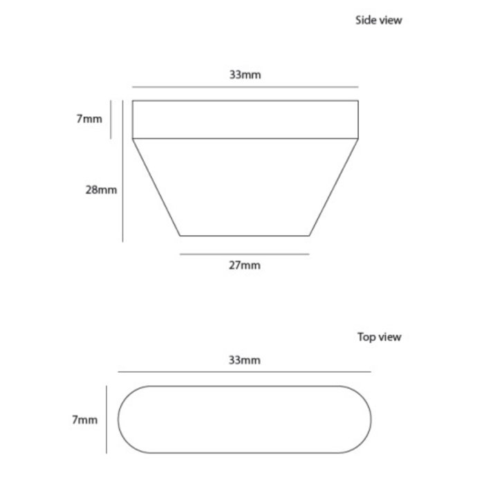 Dauby Bouton de meuble ovale laiton brossé CIM540-S (OS)