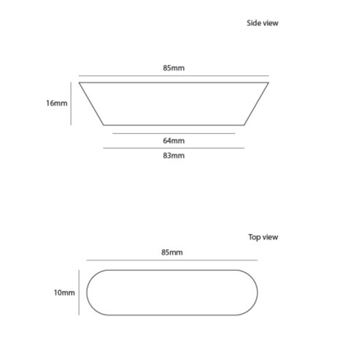 Dauby Rectangular furniture handle brushed brass CIM530-S (OS)