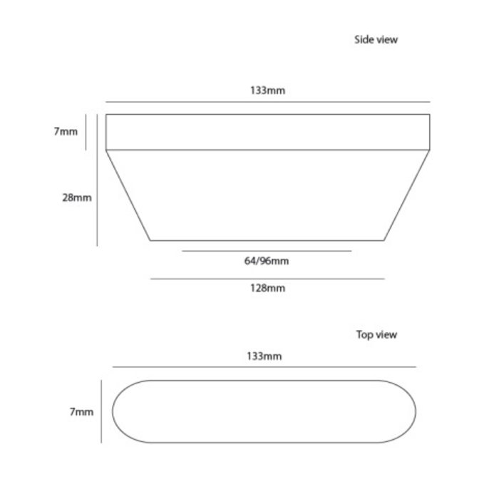 Dauby Poignée de meuble ovale laiton brossé CIM540-M (OS)