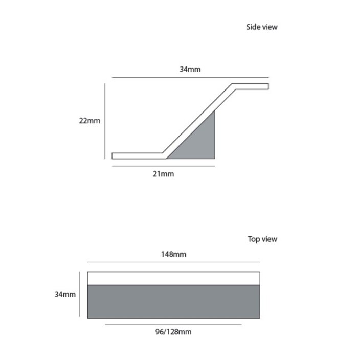 Dauby Furniture handle brushed brass CIM520-M (OS)