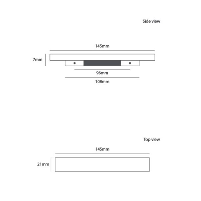 Dauby Meubelgreep messing geborsteld CIM550-96 (OS)