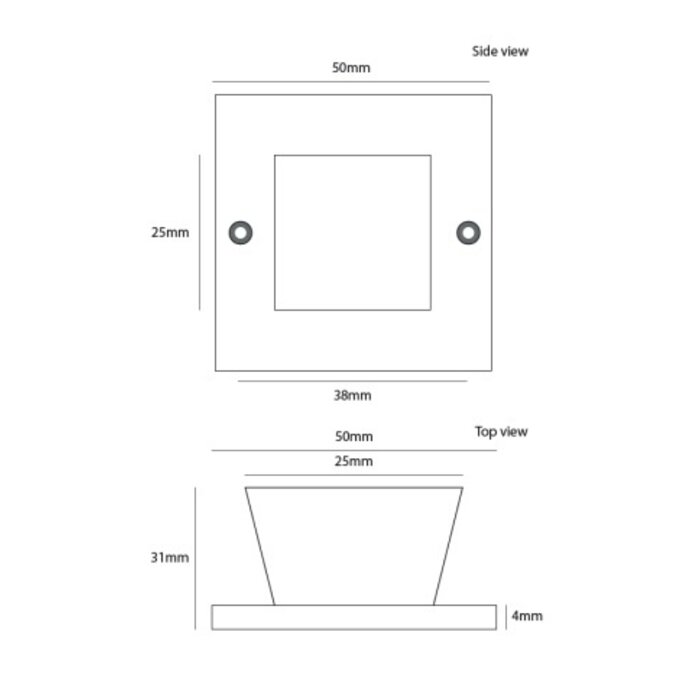 Dauby Square hook brass brushed CITH600 (OS)