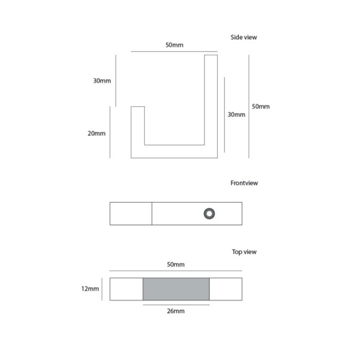 Dauby Hook brass brushed CITH600 (OS)