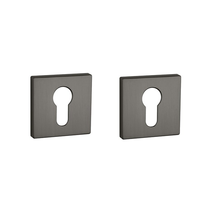 Aprile Pair of Aprile cylinder plates square 52x52x5mm matt Anthracite
