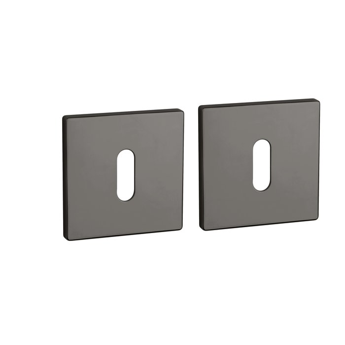 Aprile Paar Aprile Schlüsselschilder quadratisch 52x52x5mm anthrazit poliert