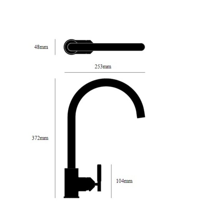 Buster+Punch Mixer tap from Buster & Punch with Linear pattern in stainless steel