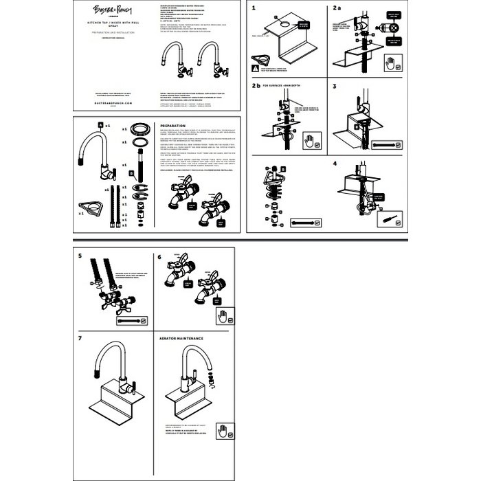 Buster+Punch Zwarte mengkraan uittrekbaar van Buster & Punch met Lineair patroon