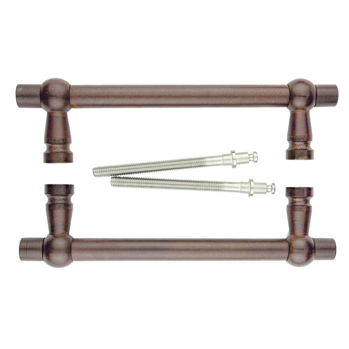 HDD Türgriffe „Petra“ 19/200/258 Rost Paar für Türstärke > 30 mm
