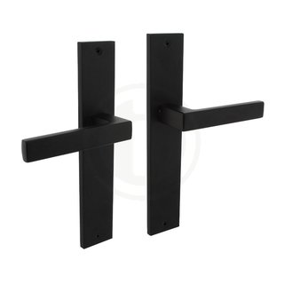 Intersteel Black door handles 'Hera' on long shield