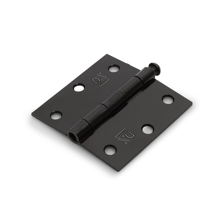 Dulimex Black hinge with loose pin 76 x 76 x 2.0 mm lacquered - Right angle
