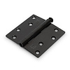 Dulimex Hinge with loose pin round corners 89x89 mm black lacquered - Straight
