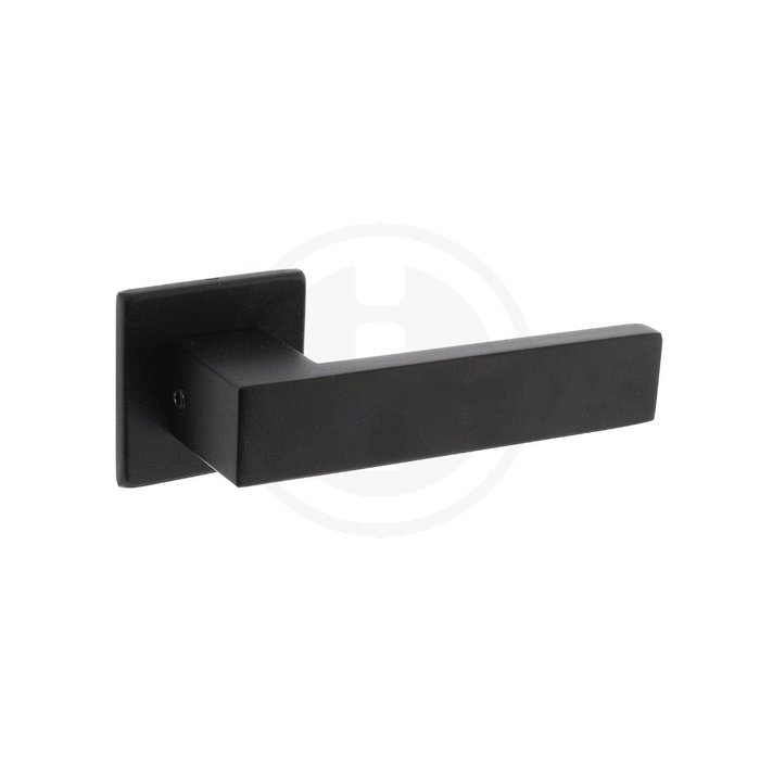 Intersteel Amsterdam door handle on square rosette 50x50x5 matt black