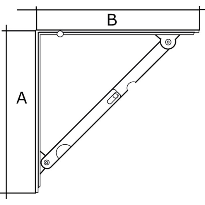 Dulimex Regalträger Edelstahl gebürstet klappbar 300x160mm