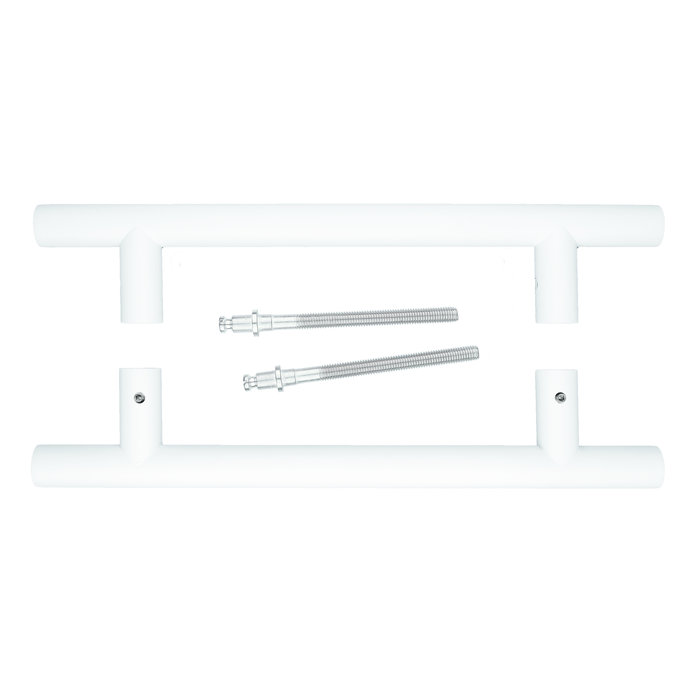 HDD Witte deurgrepen T 20/200/300 paar voor houten en alu deuren > 3cm