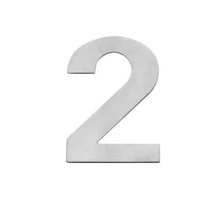 Intersteel Intersteel House number "2" 150x2mm brushed stainless steel